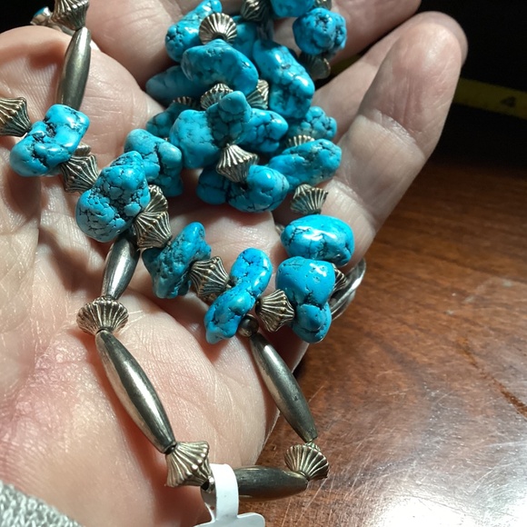 NAVAJO OOAK TURQUOISE & STERLING NECKLACE. JAY KING ? - Picture 11 of 12